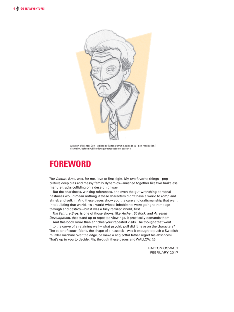 The book’s foreword, written by Patton Oswalt.